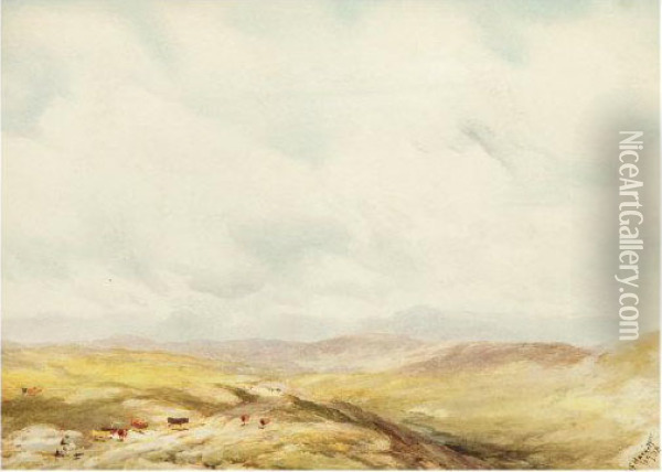 Scottish Highland Landscape Oil Painting - George Fredrick Hargitt