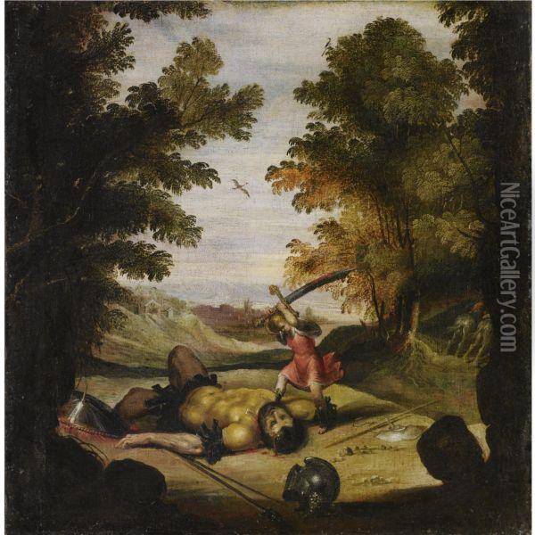 Davide E Golia Oil Painting - Apollonio di Giovanni