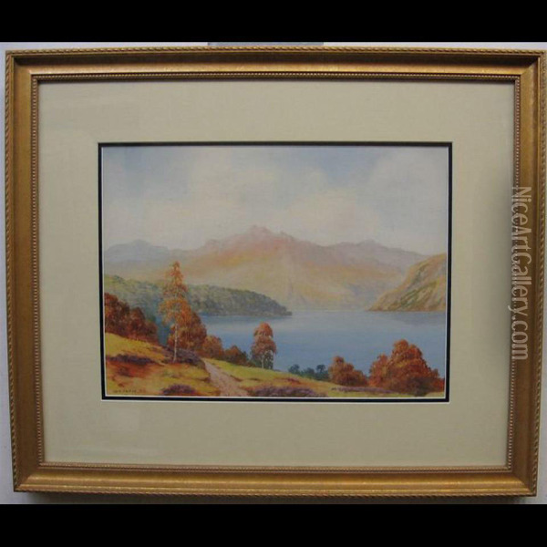 Loch Katrine, N.b. Oil Painting - James Greig