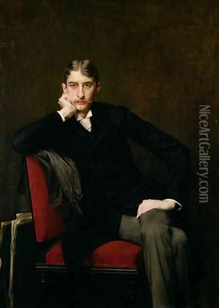 Portrait of M Fitzgerald 1889 Oil Painting - Jules Joseph Lefebvre