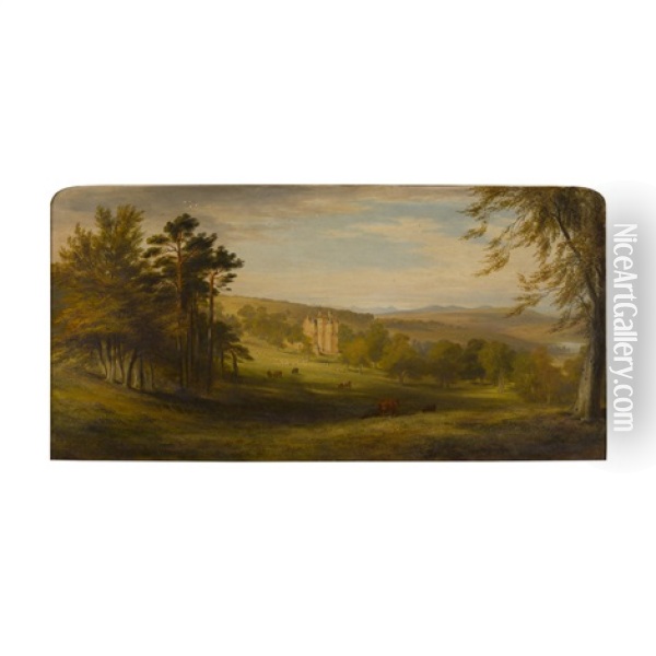 Craigevar Castle Oil Painting - James William Giles