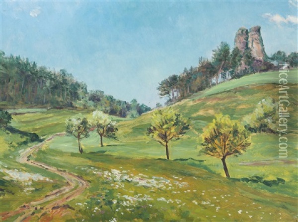 Hlavatice Oil Painting - Frantisek Kavan