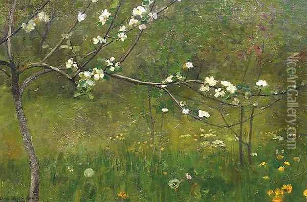 Blooming Apple-Tree Oil Painting - Waclaw Szymanowski