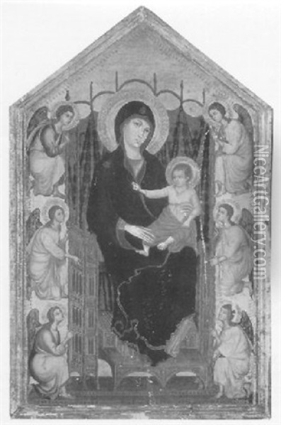Rucellai Madonna Oil Painting -  Duccio di Buoninsegna