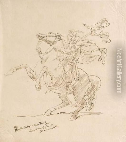 Centurion Romain A Cheval Oil Painting - Sir George Hayter