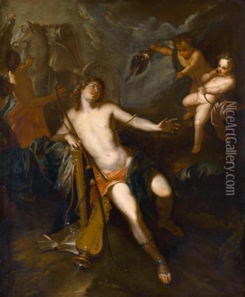 Apollon Perce Par Les Fleches De L'amour Oil Painting - Nicolas Bertin