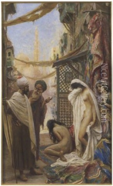 Vente D'esclaves Oil Painting - Fabio Fabbi
