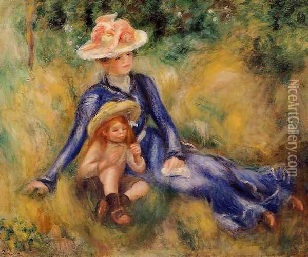 Yvonne And Jean Oil Painting - Pierre Auguste Renoir