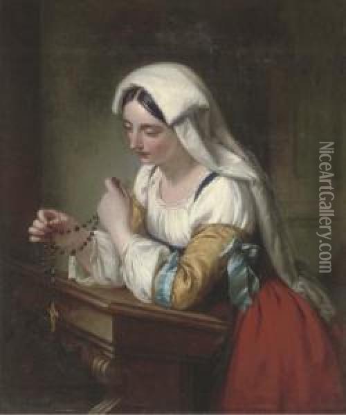 The Rosary Oil Painting - Rederick Richard Pickersgill