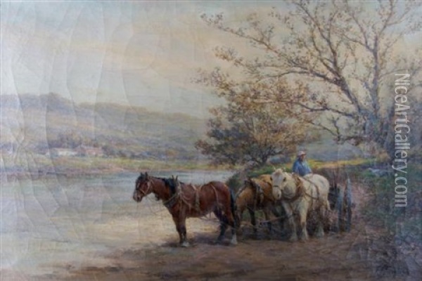 Country Scene Oil Painting - Frank F. English