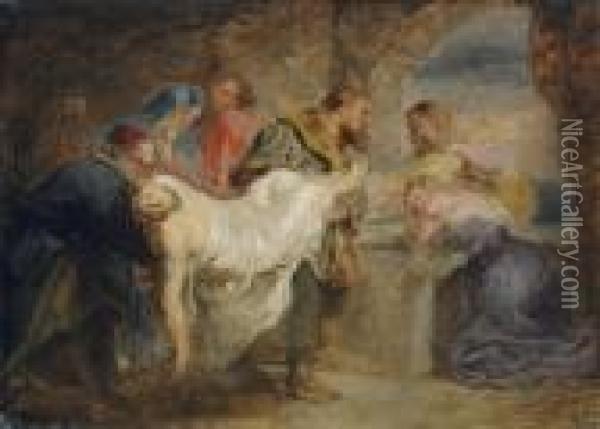 Christ Carried To The Tomb Oil Painting - Peter Paul Rubens