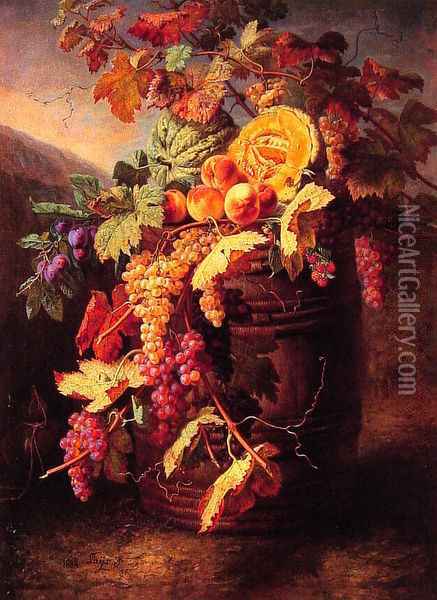 Luscious Fruits Oil Painting - Jean Pierre Lays