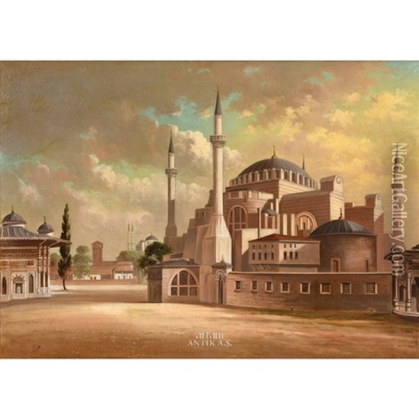 Ayasofya Oil Painting - Fahri Kaptan