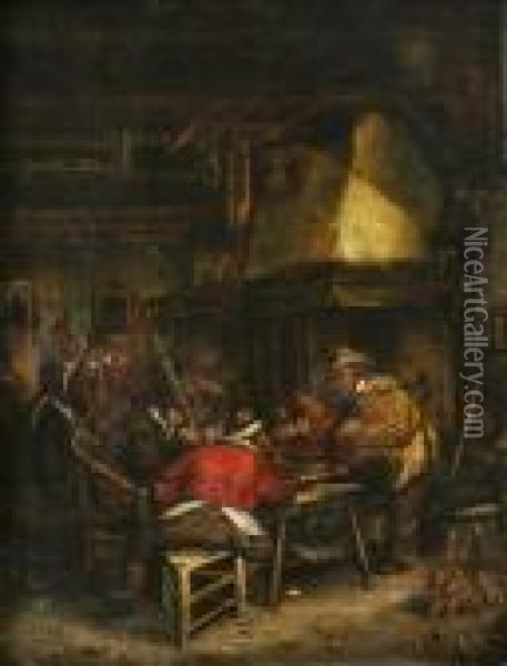 V Krcme Oil Painting - Cornelis (Pietersz.) Bega