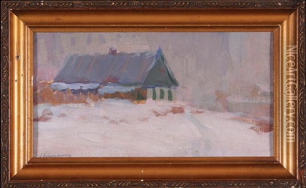Chatka Oil Painting - Jerzy Karszniewicz