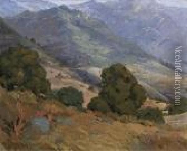 Mountains Behind Carpinteria Oil Painting - Carl Oscar Borg