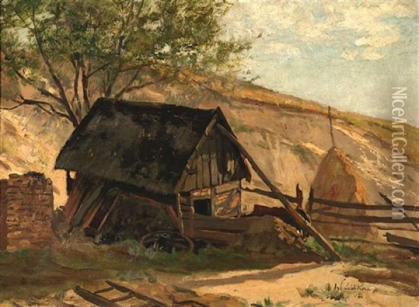 Fischerhutte In Den Dunen Oil Painting - Walter Leistikow