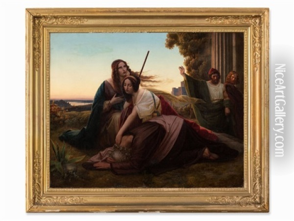 Mythological Scene Oil Painting - Anton Huxoll