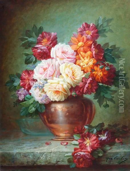 Bouquet De Fleurs Oil Painting - Max Carlier