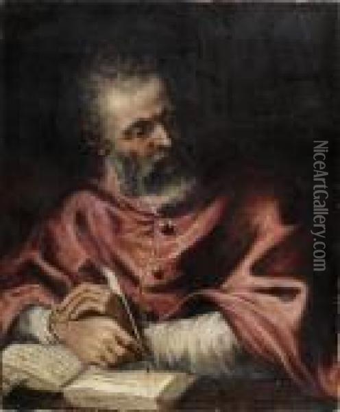 Portrait Of A Cardinal Oil Painting - Leandro Bassano