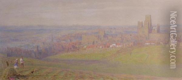 Durham Oil Painting - Albert Goodwin