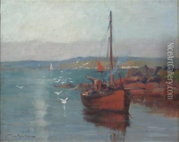 Return Of The Fleet Oil Painting - Tom Robertson