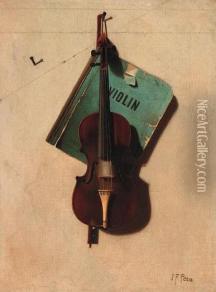 Violin Oil Painting - John Frederick Peto