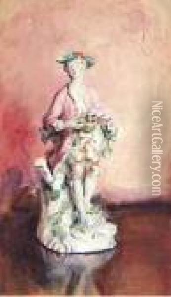 L'amoureux Myrtil (chelsea figure) Oil Painting - William Bruce Ellis Ranken