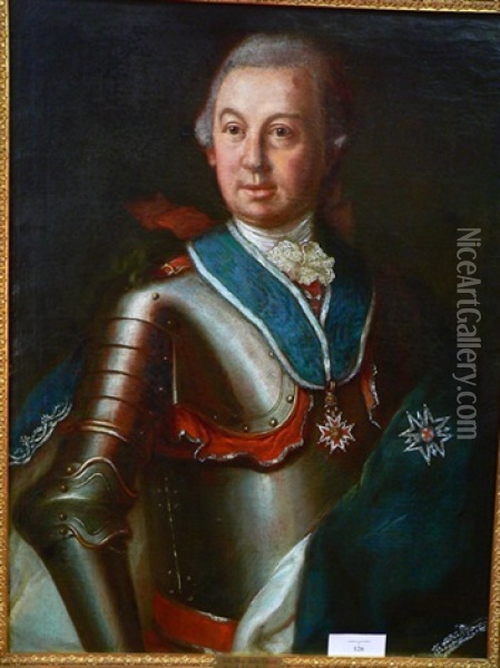 Portrait Leopold Freiherr Von Hartmann Oil Painting - Johann Nepomuk de LaCroce
