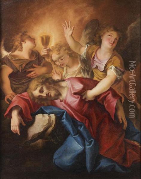 Le Christ Soutenu Par Les Anges Oil Painting - Carlo Preda