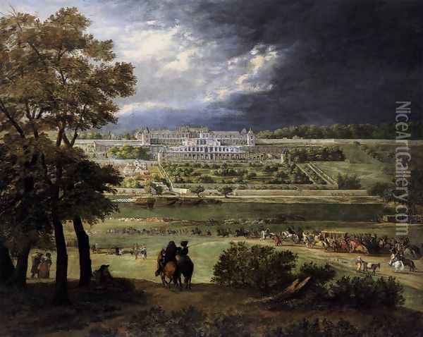 The New Château at Saint-Germain-en-Laye Oil Painting - Adam Frans van der Meulen