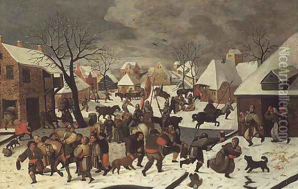 The Massacre of the Innocents Oil Painting - Marten Van Cleve