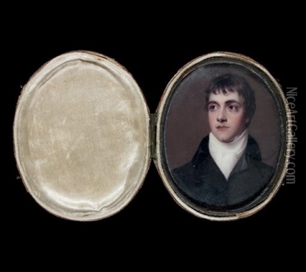 Portrait De James Ramsey Cuthbert (c. 1776 - 1821) Oil Painting - Henry Bone