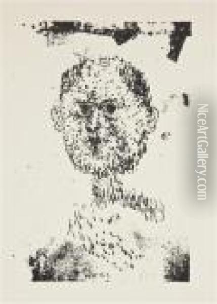 Kopf - Bartiger Mann Oil Painting - Paul Klee