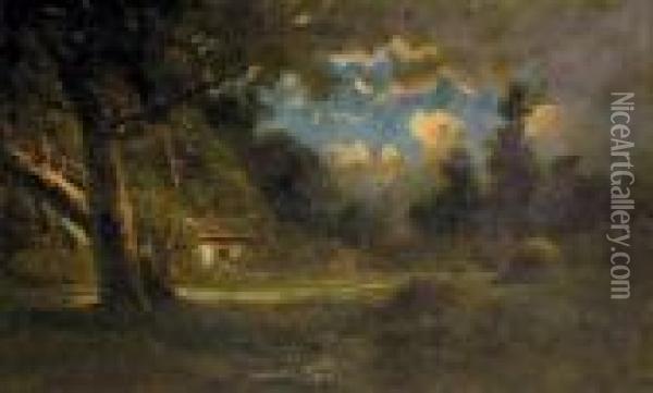 Evening Clouds Oil Painting - William Keith