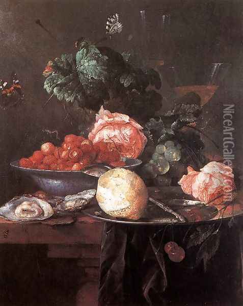 Still-life with Fruits Oil Painting - Jan Davidsz. De Heem