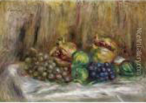 Nature Morte Aux Raisins Oil Painting - Pierre Auguste Renoir