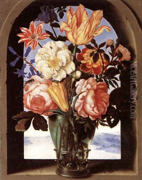 Bouquet of Flowers c. 1620 Oil Painting - Ambrosius the Elder Bosschaert