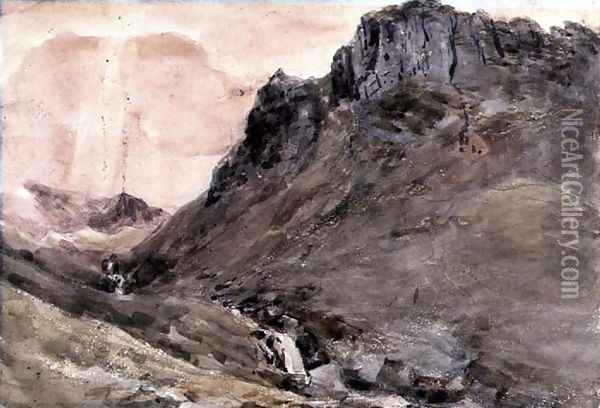 Eagle Crag, Borrowdale, 1806 2 Oil Painting - John Constable
