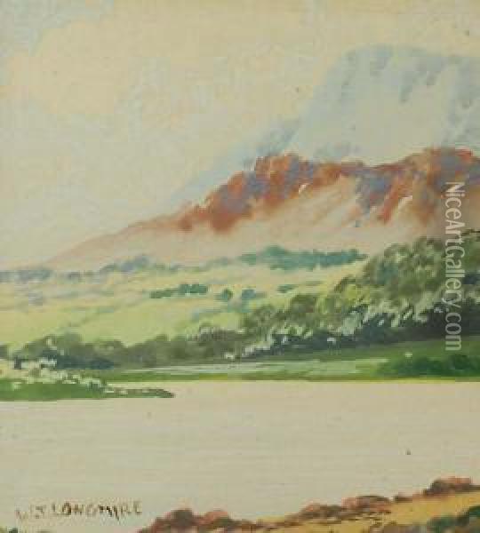 Lakeland Landscapes, A Pair Oil Painting - William Taylor Longmire