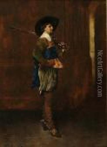 The Guard Oil Painting - Ferdinand Victor Leon Roybet