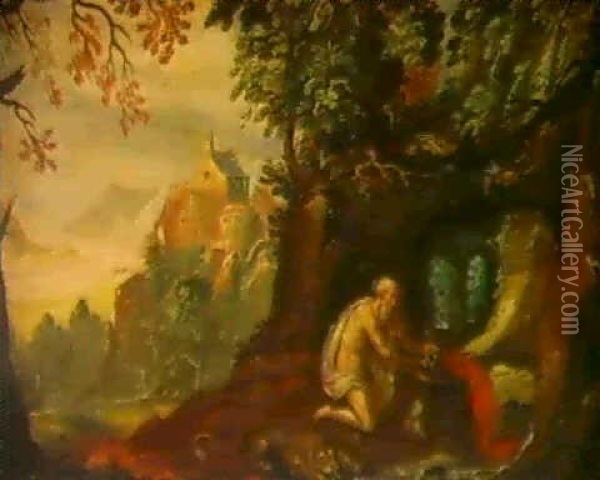 Der Heilige Hieronymus Oil Painting - Paul Bril