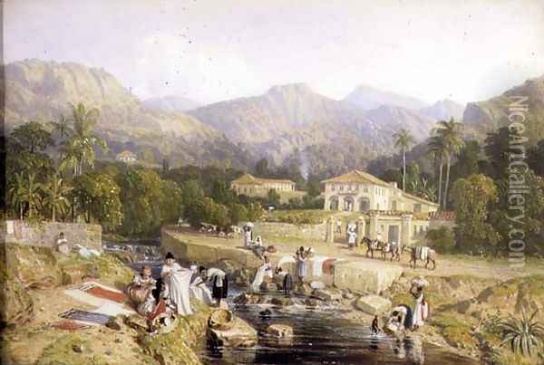 Afazendan, near Rio de Janeiro Oil Painting - George Fennel Robson