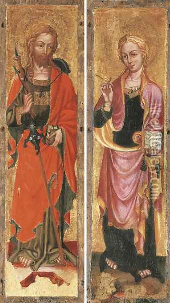 Two Saints Oil Painting - The Zavattari Family