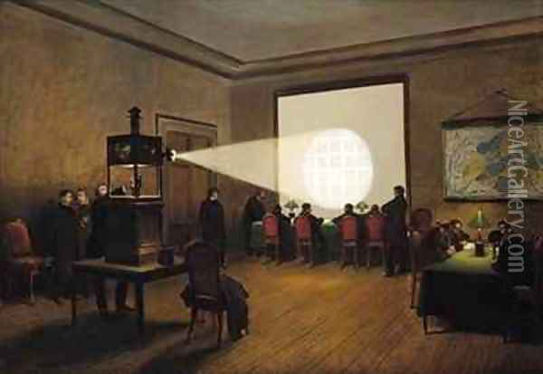 Transmission of Telegraphs at the Central Telegraph Office Oil Painting - Jules & Guiaud, Jacques Didier