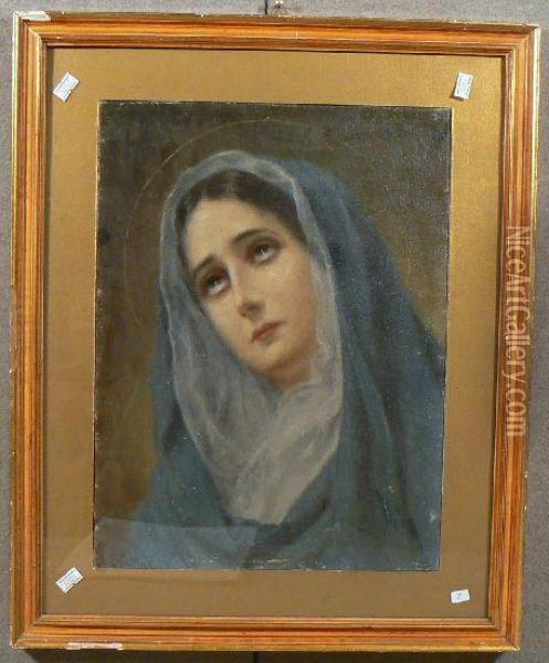 Madonna Oil Painting - Luigi Gallina