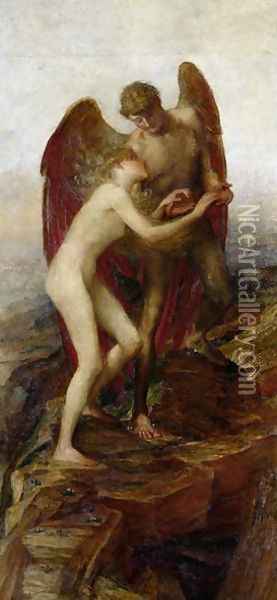 Love and Life, 1893 Oil Painting - George Frederick Watts