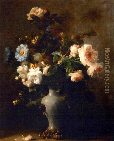 Vase De Fleurs Oil Painting - Eugene Petit