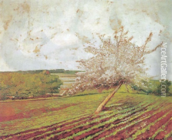 Pommier En Fleurs Oil Painting - Henri Delavallee