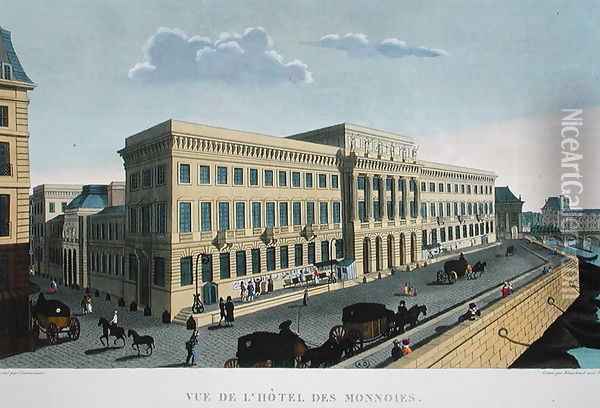 The Hotel des Monnaies, c.1815-20 Oil Painting - Henri Courvoisier-Voisin